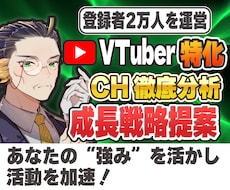 V特化｜伸び悩むチャンネルの原因特定→立て直します 現役運営者が実データで原因を特定。戦略から制作まで