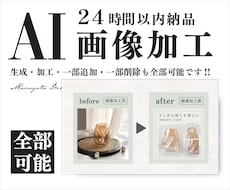 24時間以内高画質納品/AI画像加工・生成します イメージ1