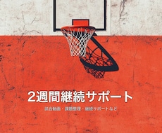 バスケの2週間継続サポートをします 試合動画から課題を決めて2週間伴走します
