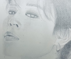 鉛筆画で人物画の似顔絵作成します イメージ1