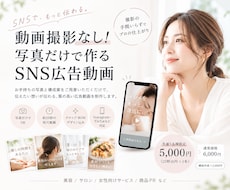 動画撮影なし！写真だけでSNS広告動画を制作します イメージ1