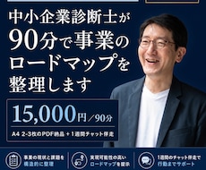中小企業診断士が事業のロードマップを整理します ロードマップ納品＋1週間チャット伴走｜本格コンサル前の整理に