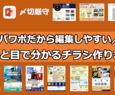 パワーポイントでチラシをデザインします パワーポイントのため、後からご自分で修正可能なチラシです！