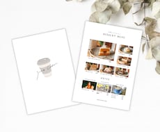 シンプル＆おしゃれだけど売れるメニュー表作ります イメージ1