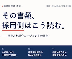 職務経歴書を採用側の目線で添削します イメージ1
