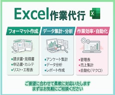 あらゆるExcelの作業を代行します データ集計・分析・グラフを作成いたします！