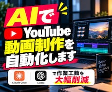 AIでYouTube動画制作を自動化します イメージ1