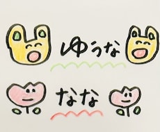 手描きでやさしい雰囲気溢れる名前ポップ作成します イメージ1