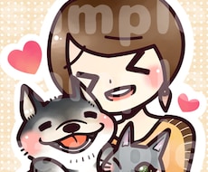 動物や人間キャラのデフォルメイラスト描きます 動物などのキャラクターを作成したり、アイコンを描きます！