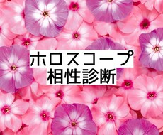 西洋占星術で相性診断します 恋愛、その他人間関係全般どんな関係でもOKです