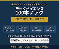Python・SQL独習教材一式をお渡しします 未経験からデータ分析実務レベルへ｜AIと解く100本ノック