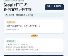 Googleマップの口コミ丁寧に下書きします イメージ1