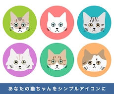 あなたの猫ちゃんをシンプルで可愛いアイコンにします イメージ1