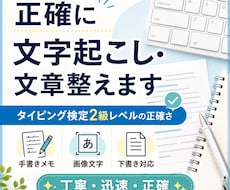 正確に文字を起こし・文章整えます イメージ1
