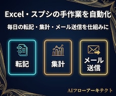 Excel・スプシの定型業務をAIで自動化します 毎日の転記・集計・メール送信を仕組みに