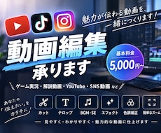 動画編集承ります イメージ1