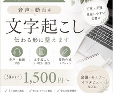 音声・動画を文字起こしし、伝わる形に整えます イメージ1