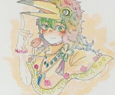 SNSのアイコン透明水彩で描きます イメージ1