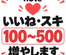 noteのいいね/スキ数を増加させます イメージ1