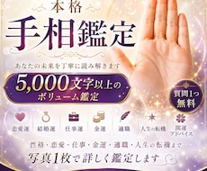 手相写真から5000文字以上で総合鑑定します イメージ1