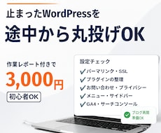 止まったWordPressの初期設定を仕上げます イメージ1