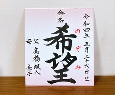 世界にひとつ【命名書】作成します イメージ1