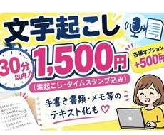 お得◼️土日祝対応◼️文字起こし・テキスト化します イメージ1