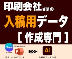 印刷会社さんに提出する入稿データを作成・修正します チラシ、ポスター、カード、名刺など入稿データ作成・修正