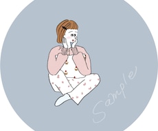 線画シンプル♡自由度◎おしゃれなアイコン作成します 大人かわいいイラストで印象UP！アイコンに◎小物名入れ無料