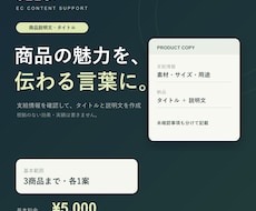 EC商品のタイトルと説明文を作成します イメージ1