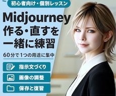 Midjourneyを60分で個別に教えます 作る・直す・保存する｜指示文と復習メモ付き