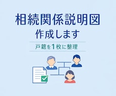 相続関係説明図を作成します｜銀行・登記用に対応ます イメージ1