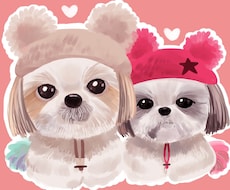 SNSで使える似顔絵アイコン制作します ペットもOK！似顔絵風イラスト！