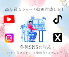 各種SNSに対応した高品質なショート動画作成します