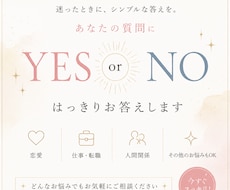 YES or NOでお悩みにシンプルにお答えします イメージ1
