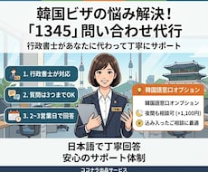 韓国外国人総合案内センタ　1345問合せ代行します イメージ1