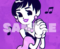 昔のカートゥーン調でアイコン描きます 一目見たら忘れない！インパクトのあるアイコンです♪