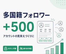 インスタフォロワー500人増やします ⭐️最高品質　インスタ インスタグラム フォロワー⭐️