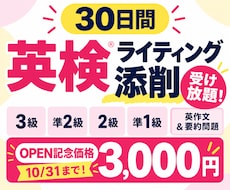 30日間英検のライティング添削します イメージ1