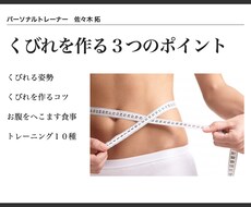 くびれ作りに特化！30日間サポートします くびれに必要な３つのポイント！トレーニング10種！