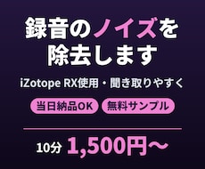 音楽制作11年のエンジニアがノイズ除去します イメージ1