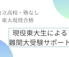 難関大を目指す高校生の受験サポートを行います イメージ1