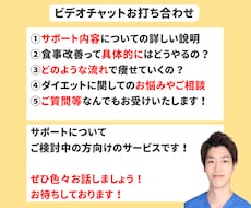 サポートの内容説明とお悩み相談をお受けいたします ダイエットサポートご購入前のお打ち合わせ（実質無料）