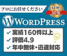 WordPressエラー・不具合解決します プロにお任せ！WordPress歴13年・実績160件以上