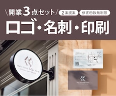 開業応援セット３点！ロゴ・名刺・印刷を準備します イメージ1