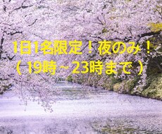 1日1人限定夜のみチャットで対応します イメージ1