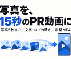 支給写真から15秒の縦型PR動画を制作します イメージ1