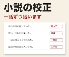 3000円｜小説の誤字と表記ゆれを一話ずつ拾います イメージ1