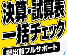 決算・試算表提出前の一括チェック・修正対応します イメージ1