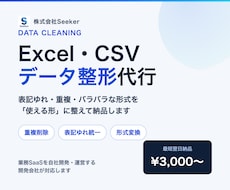 Excel・CSVのデータ整形を代行します イメージ1